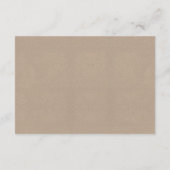 Carte D'accompagnement Collection de Mariages Rustic Kraft (Dos)
