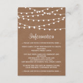 Carte D'accompagnement Collection de Mariages Rustic Kraft (Devant)