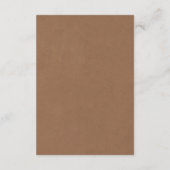 Carte D'accompagnement Collection de Mariages Rustic Kraft (Dos)