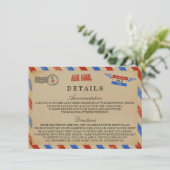 Carte D'accompagnement Collection de Mariages Vintages Airmail (Debout devant)