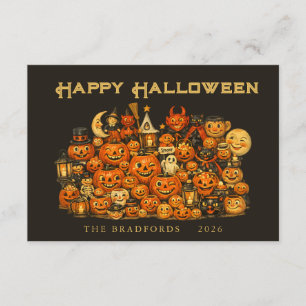 Carte D'accompagnement Collection Rétro Vintage de Souvenirs d'Halloween