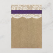 Carte D'accompagnement Collection Rustique de Mariages de tournesol Kraft (Dos)