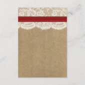 Carte D'accompagnement Collection Rustique de Mariages de tournesol Kraft (Dos)