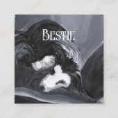 Carte D'accompagnement Collie Bordure Possédant Peinture personnalisée (Devant)