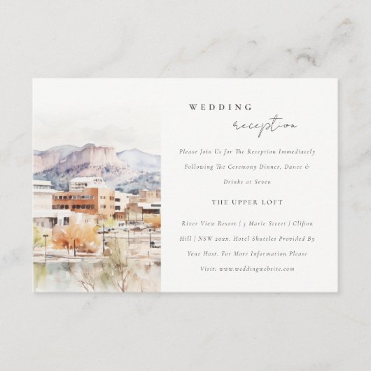 Carte D'accompagnement Colorado Springs, Colorado Wedding Reception (Devant)
