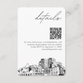 Carte D'accompagnement Colorado Springs Mariage détails modernes QR Code (Devant)