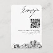 Carte D'accompagnement Colorado Springs Mariage moderne RSVP QR Code (Devant)