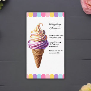 Carte D'accompagnement Coloré Pastel Crème de glace Baby shower Sundae
