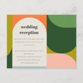 Carte D'accompagnement Colorée Super Arche rétro Gras Mariage Réception (Devant)