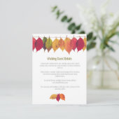 Carte D'accompagnement Colorful Fall Leaves Mariage Détails de l'invité (Debout devant)