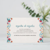 Carte D'accompagnement Colorful Floral Spanish Wedding (Debout devant)