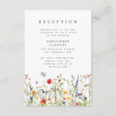 Carte D'accompagnement Colorful Floral Wedding Reception Enclosure Card (Devant)