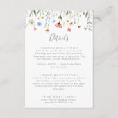 Carte D'accompagnement Colorful Garden wildflower Wedding Details (Devant)