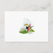 Carte D'accompagnement Colorful Tropical Floral Wedding Details Card (Dos)