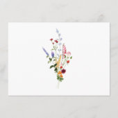 Carte D'accompagnement Colorful Wildflower QR Code Wedding Details (Dos)