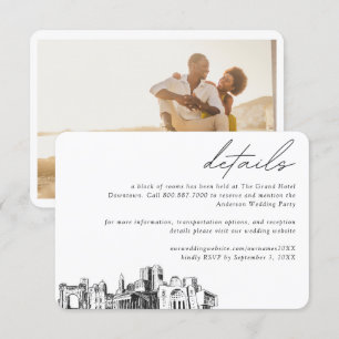 Carte D'accompagnement Columbus Mariage Hotel Détails du bloc de chambre