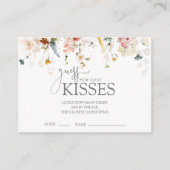 Carte D'accompagnement Combien de baisers Floral Elegant Fête des mariées (Devant)
