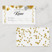 Carte D'accompagnement Combien De Baisers Jeu De Mariée (Devant / Derrière)