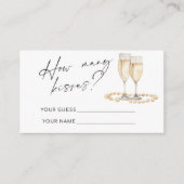 Carte D'accompagnement Combien de baisers Pearls et Prosecco jeu de marié (Devant)