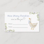 Carte D'accompagnement Combien de bonbons Goose Baby shower jeu (Devant)