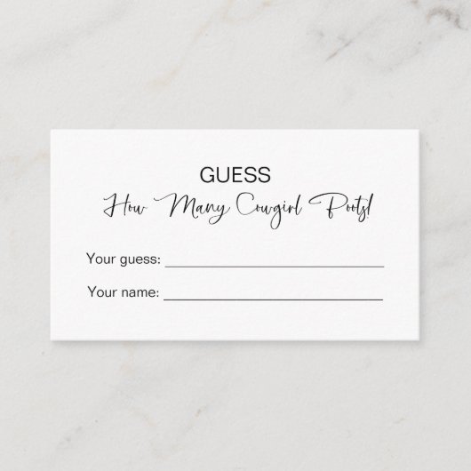 Carte D'accompagnement Combien De Bottes De Femme ! Fête des mariées (Devant)