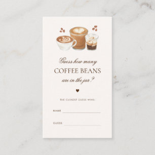 Carte D'accompagnement Combien de Fêtes des mariées de café de haricots C