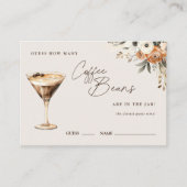 Carte D'accompagnement Combien de fèves de café Espresso Martini Douche (Devant)