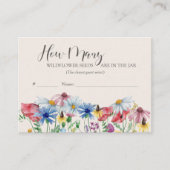 Carte D'accompagnement Combien de Fleurs sauvages Baby shower de semences (Devant)