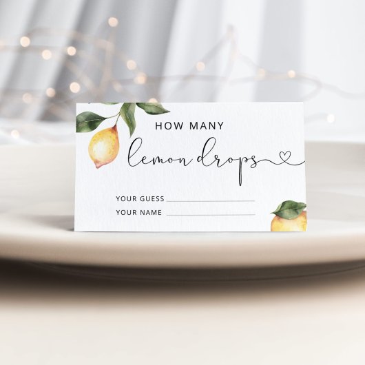 Carte D'accompagnement Combien de gouttes de citron