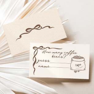Carte D'accompagnement Combien de grains de café dans le pot jeu Cafe Beb