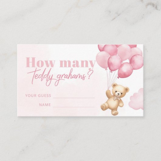 Carte D'accompagnement Combien de graphismes en peluche sont dans le pot  (Devant)