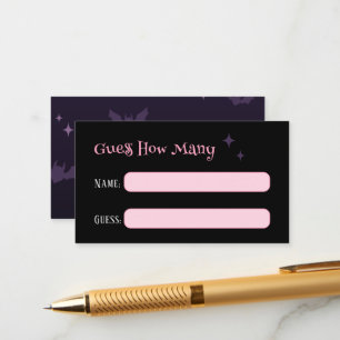 Carte D'accompagnement Combien de jeux de baby shower d'Halloween effraya