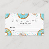 Carte D'accompagnement Combien de SPrinkles dans le jeu de Baby shower Ja (Devant)