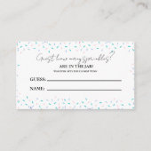 Carte D'accompagnement Combien de SPrinkles dans le jeu de Baby shower Ja (Devant)