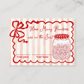 Carte D'accompagnement Combien de sucettes y a-t-il dans le pot