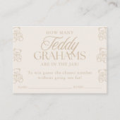 Carte D'accompagnement Combien de Teddy Grahams Jeu de Devinette pour Bab (Devant)