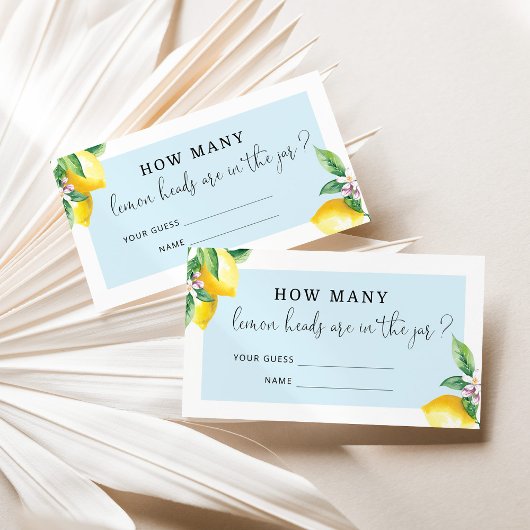 Carte D'accompagnement Combien de têtes de citron