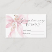 Carte D'accompagnement Combien de vaches Blush rose floral Bow (Devant)
