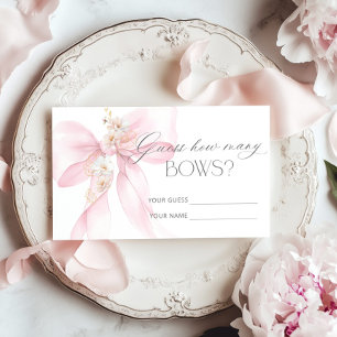 Carte D'accompagnement Combien de vaches Blush rose floral Bow