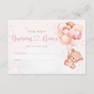 Carte D'accompagnement Combien d'ours de gymnastique Teddy Bear baby show