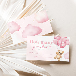 Carte D'accompagnement Combien d'ours sont dans les ballons roses de jarr