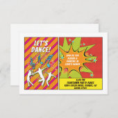 Carte D'accompagnement Comics Comics Book Bar ou réception Bat mitzvah (Devant / Derrière)