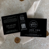 Carte D'accompagnement Commande de Merci du logo de l'entreprise Noir Chi