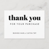 Carte D'accompagnement Commande de Merci minimale moderne (Devant)