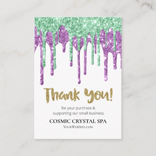 CARTE D'ACCOMPAGNEMENT *~* COMMENTAIRE QR LOGO AP8 LUXE DRIPS. MERCI (Devant)