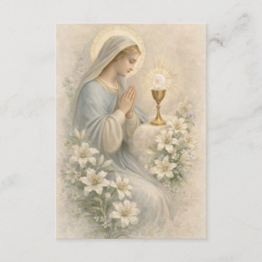 Carte D'accompagnement Communion Blessed Mary Remembrance Holy Card (Devant)