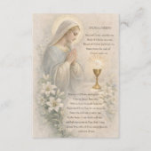 Carte D'accompagnement Communion Blessed Mary  Remembrance Holy Card (Devant)