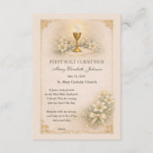 Carte D'accompagnement Communion Blessed Mary  Remembrance Holy Card (Dos)