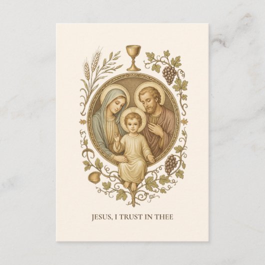 Carte D'accompagnement Communion Holy Family Remembrance Holy Card (Devant)