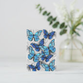 Carte D'accompagnement Composition des White and Blue Butterflies (Debout devant)